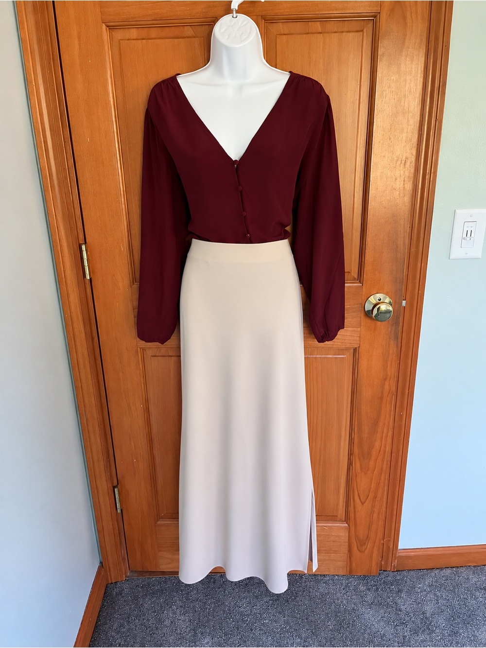 a new day long satin skirt